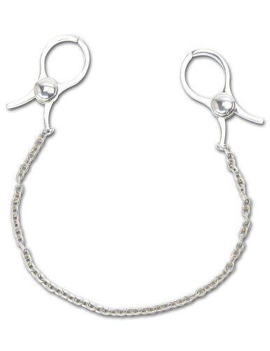 Металические зажимы на соски NIPPLE C-CLAMPS с цепью