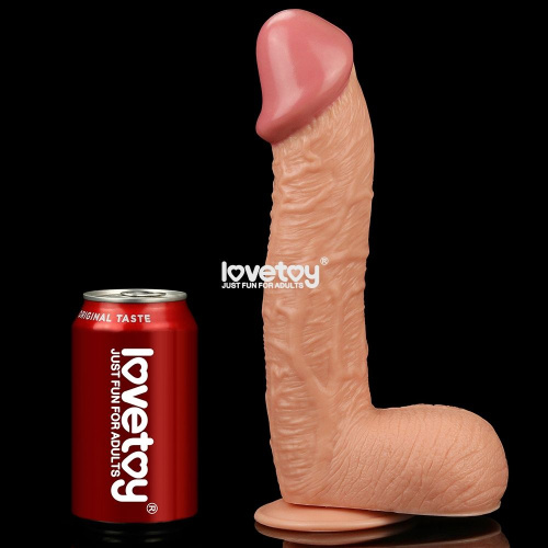 Фаллоимитатор-гигант на присоске - 28,5 см. фото 5