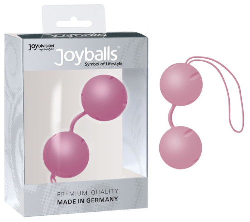 Нежно-розовые вагинальные шарики Joyballs Trend с петелькой фото 2