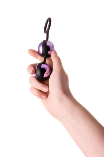 Фиолетово-чёрные вагинальные шарики TOYFA A-toys фото 5