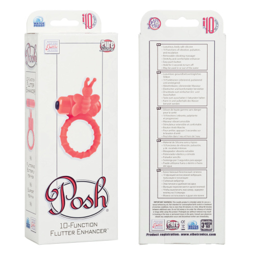 Оранжевое виброкольцо Posh 10-Function Flutter Enhancers фото 2