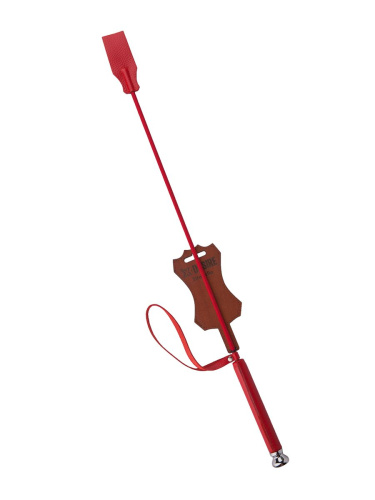 Красный стек с кожаной ручкой - 70 см. фото 2