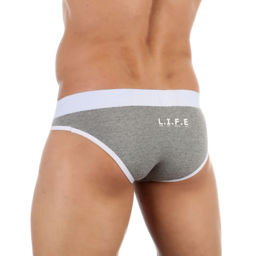 Серые мужские трусы-слипы L.I.F.E. фото 2