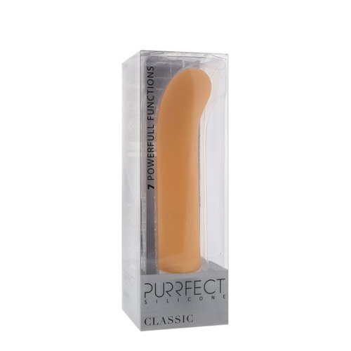 Телесный вибратор PURRFECT SILICONE CLASSIC G-SPOT - 17,5 см. фото 2