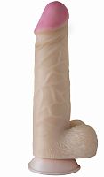 Гигантский реалистичный фаллоимитатор с присоской - 29 см.