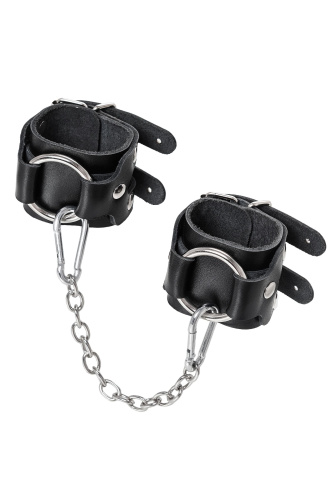 Черные кожаные наручники-браслеты с двумя ремешками фото 5 Черные кожаные наручники-браслеты с двумя ремешками фото 5