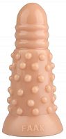 Телесная анальная втулка с шипиками - 18 см.