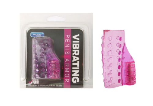 Розовая вибронасадка на палец с шипиками фото 2 Розовая вибронасадка на палец с шипиками фото 2