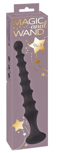 Черная анальная ёлочка Magic Anal Wand - 26,9 см. фото 2