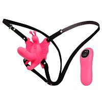 Стимулятор клитора  бабочка  на ремешках с вибрацией