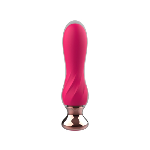 Розовый мини-вибратор Mini Vibrator с пультом ДУ - 12,5 см. фото 2