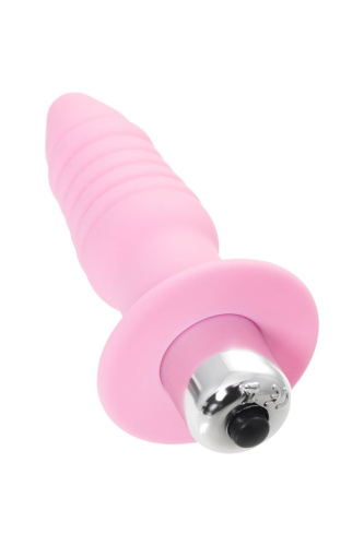 Розовая анальная вибровтулка Princess - 9 см. фото 3