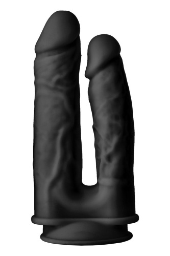 Черный анально-вагинальный фаллоимитатор Double Penetrator - 19,5 см. фото 6