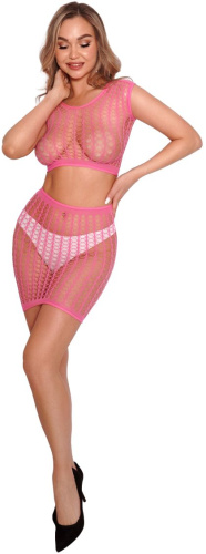 Яркий сетчатый комплект: топ и юбка фото 3