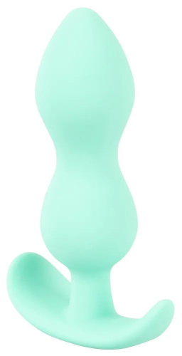 Аквамариновая анальная втулка Mini Butt Plug - 8,2 см. фото 4