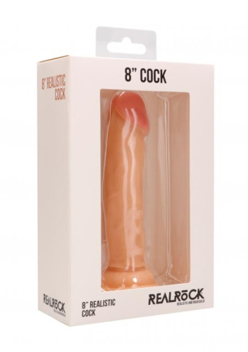 Телесный фаллоимитатор Realistic Cock 8  - 20 см. фото 4