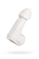 Белая свеча в форме пениса - 47 гр.