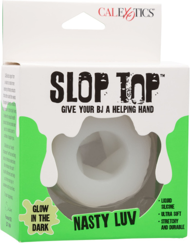 Белый мастурбатор-бампер из жидкого силикона Nasty Luv фото 3