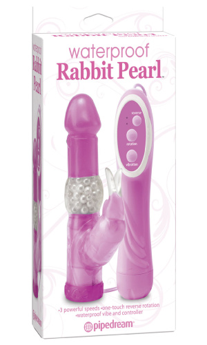 Розовый вибратор Rabbit Pearl фото 2