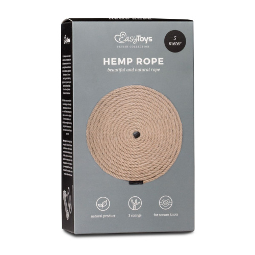 Пеньковая веревка для связывания Hemp Rope - 5 м. фото 2