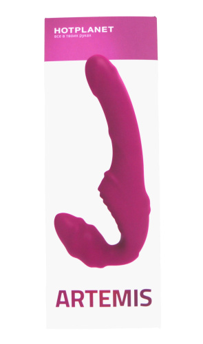 Бордовый безремневой вибрострапон с пультом ДУ Artemis - 22 см. фото 6