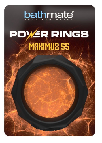 Черное эрекционное кольцо Maximus 55 фото 4