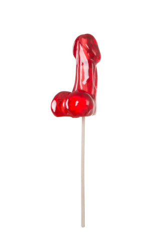 Красный леденец в форме фаллоса со вкусом виски фото 2