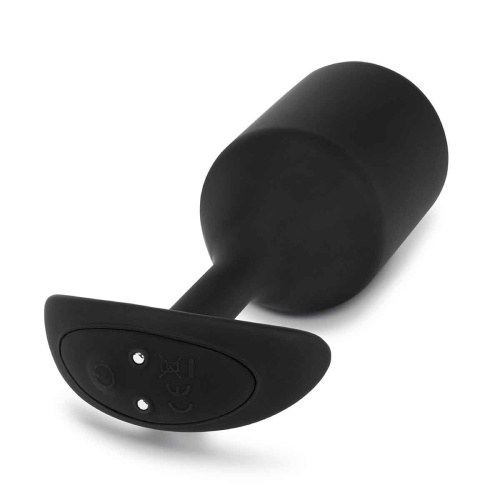 Черная вибропробка для ношения Vibrating Snug Plug 5 - 16,5 см. фото 3