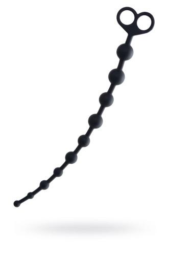 Черные анальные бусы Cephei - 33,5 см. фото 2