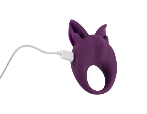 Фиолетовое перезаряжаемое эрекционное кольцо Kitten Kiki фото 4