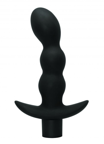 Чёрный анальный вибромассажёр Naughty - 14,5 см. фото 3