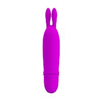 Лиловый вибратор с ушками Boyce - 12,5 см.