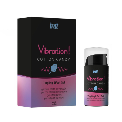 Жидкий вибратор Vibration Cotton Candy с ароматом сахарной ваты - 15 мл. фото 2