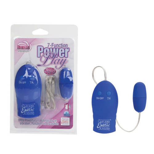 Синее многофункциональное виброяичко Power Play фото 2