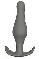 Серая анальная втулка Plug With T-handle - 10,3 см.