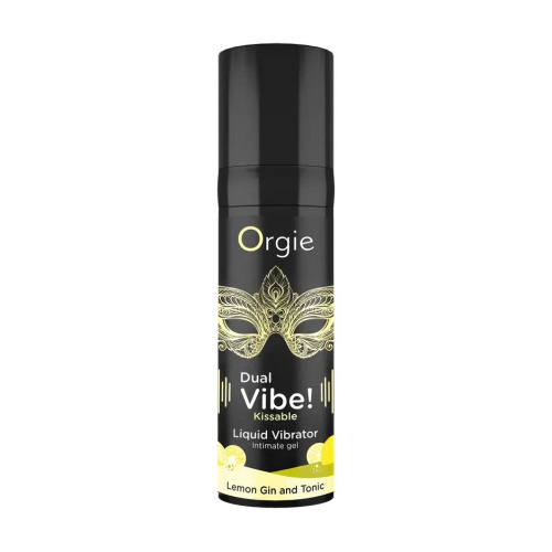 Съедобный жидкий вибратор Dual Vibe! со вкусом лимонного джина с тоником - 15 мл. фото 5