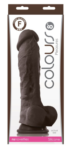 Коричневый фаллоимитатор на присоске 8 Dildo - 24,5 см. фото 2