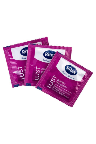 Рифленые презервативы RITEX LUST с пупырышками - 3 шт. фото 2