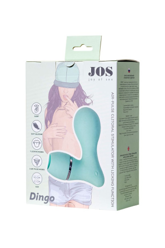 Мятный вакуум-волновой стимулятор клитора с язычком DINGO фото 6