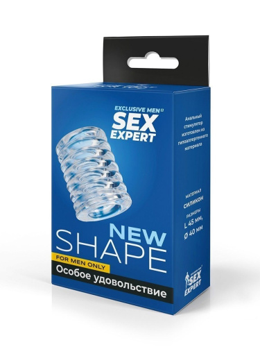 Прозрачная сквозная насадка на пенис с ребрышками фото 4