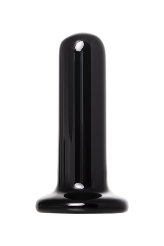 Черный стеклянный мини-вибратор - 10 см. фото 4