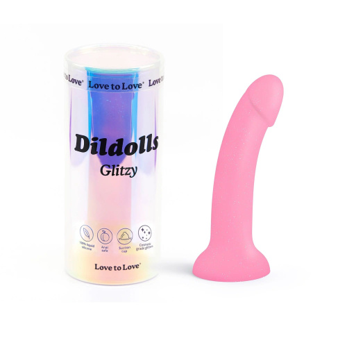 Фаллоимитатор из жидкого силикона Dildolls Glitzy - 17,6 см. фото 5