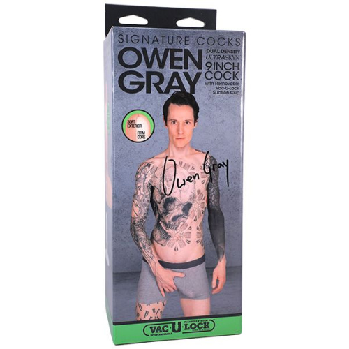 Телесный фаллоимитатор с мошонкой на съемной присоске Owen Gray Signature Cocks - 23,5 см. фото 3