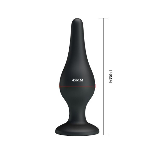 Анальная пробка на присоске среднего размера Sensitive Prostate Plug - 14 см. фото 4