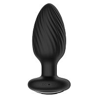 Черная анальная вибровтулка Nexus Tornado Medium с функцией вращения