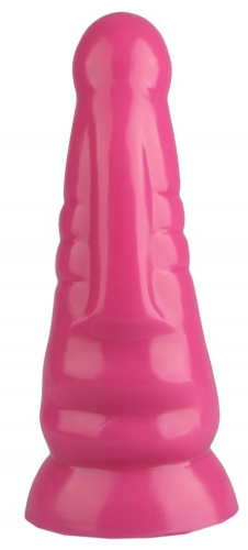 Розовая анальная втулка с круглой головкой - 20 см. фото 3