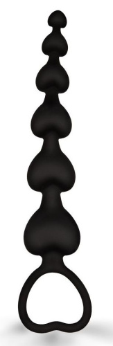 Черная силиконовая анальная елочка - 15 см. фото 2