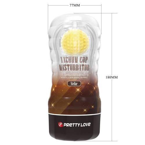 Прозрачный текстурированный мастурбатор Vacuum Cup Masturbator Stellar фото 6