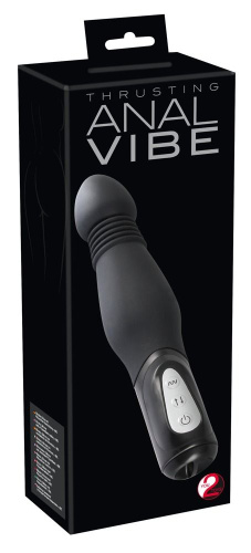 Чёрный анальный вибратор Thrusting Anal Vibe - 23,5 см. фото 3