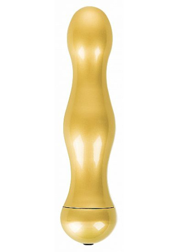 Вибратор Vibe Deluxe Gold - 16,5 см.